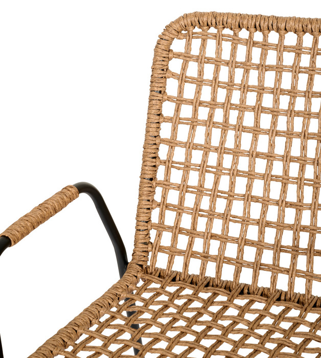 Trädgårdsstol Madison Svart/Natur Sunlife